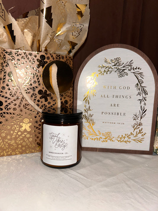 Amber Jar candle with gift wrapping options 