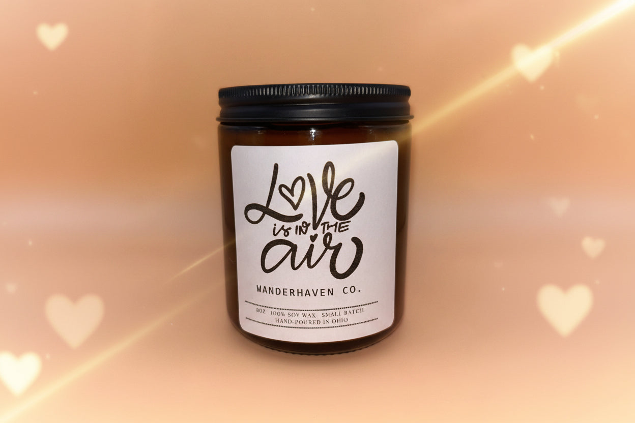 Jar with a label on a beige background
